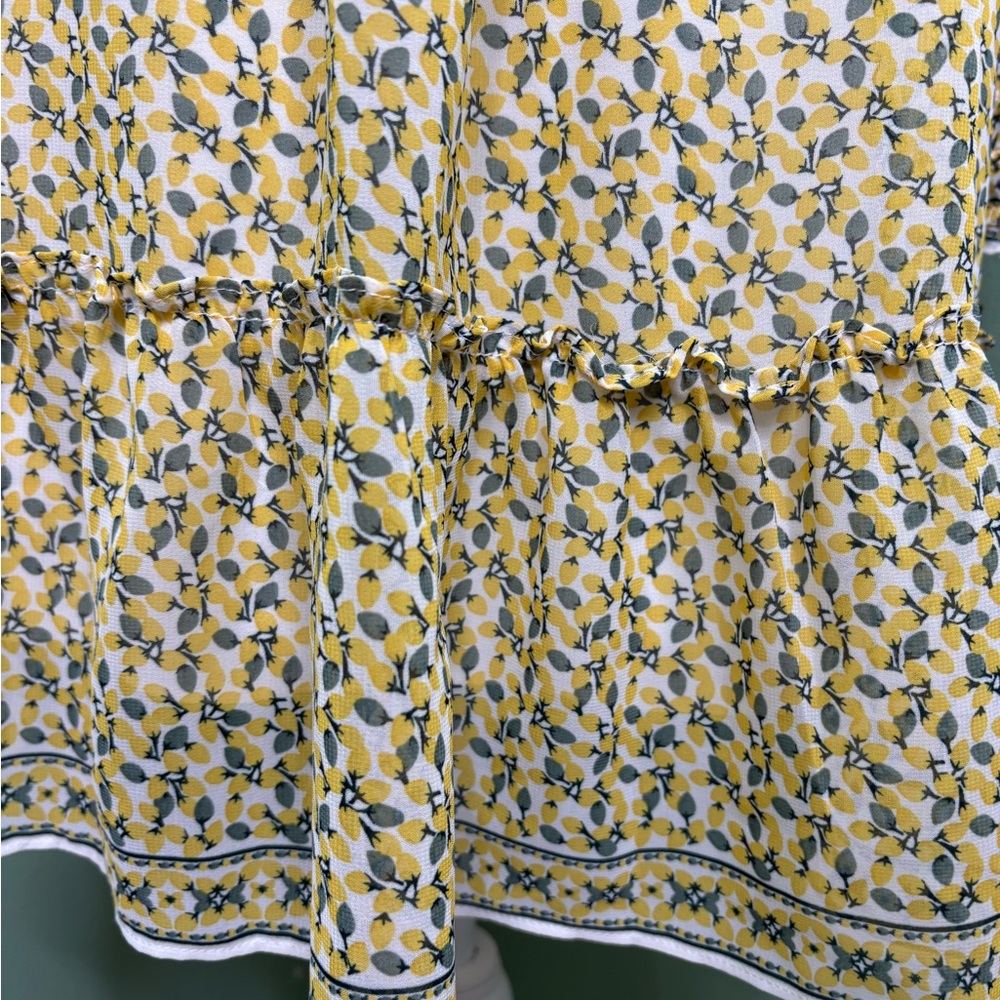 Max Studio Yellow Floral Long Sleeve Dress - Picture 6 of 10